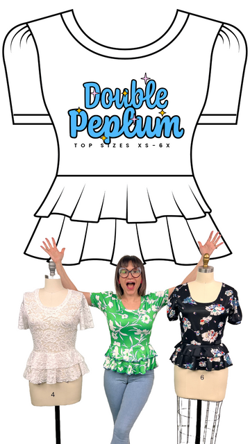 Double Peplum Top PDF Sewing Pattern